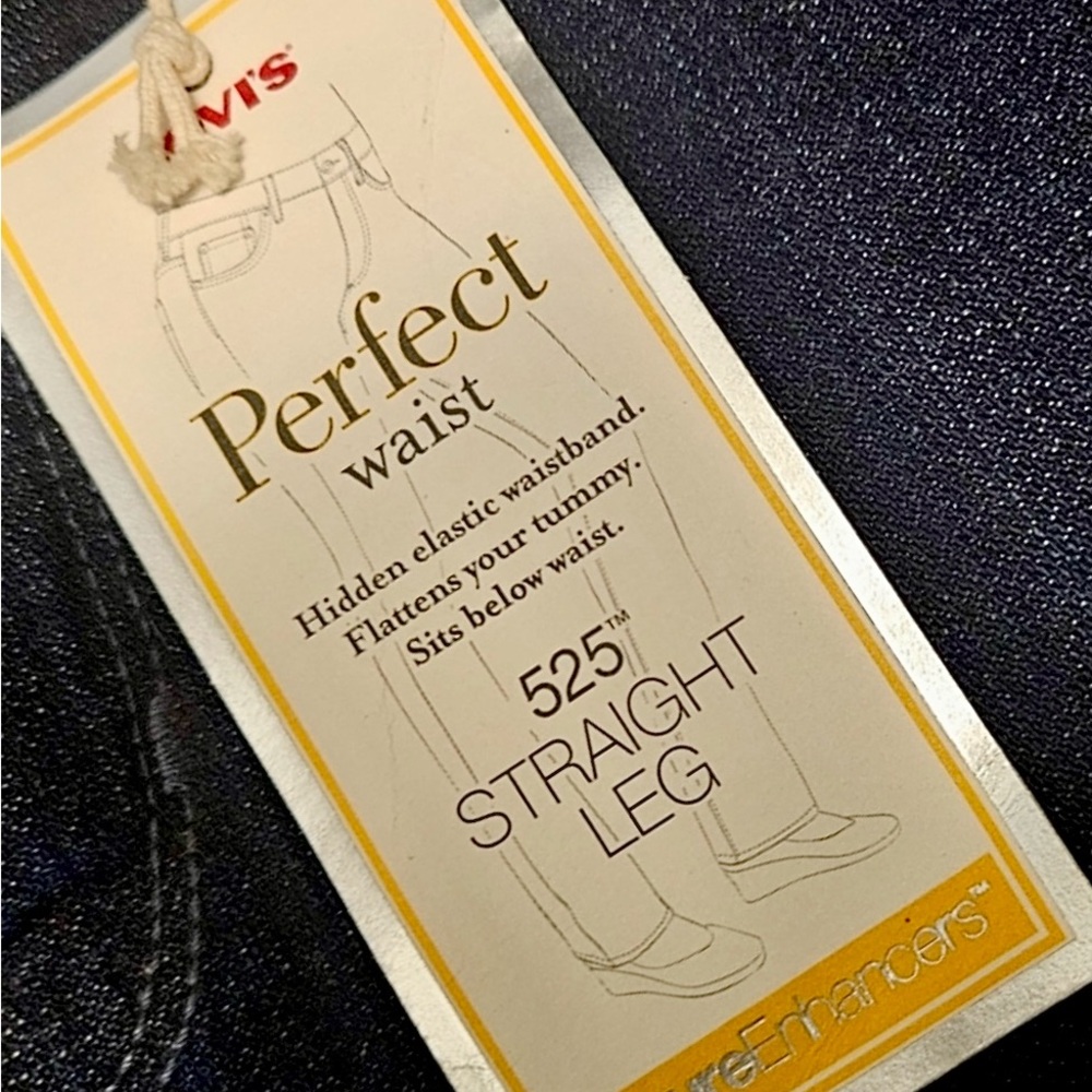 NWOT Levi’s Perfect Waist 525 Dark Blue Straight Leg Women's Jeans - Picture 12 of 14